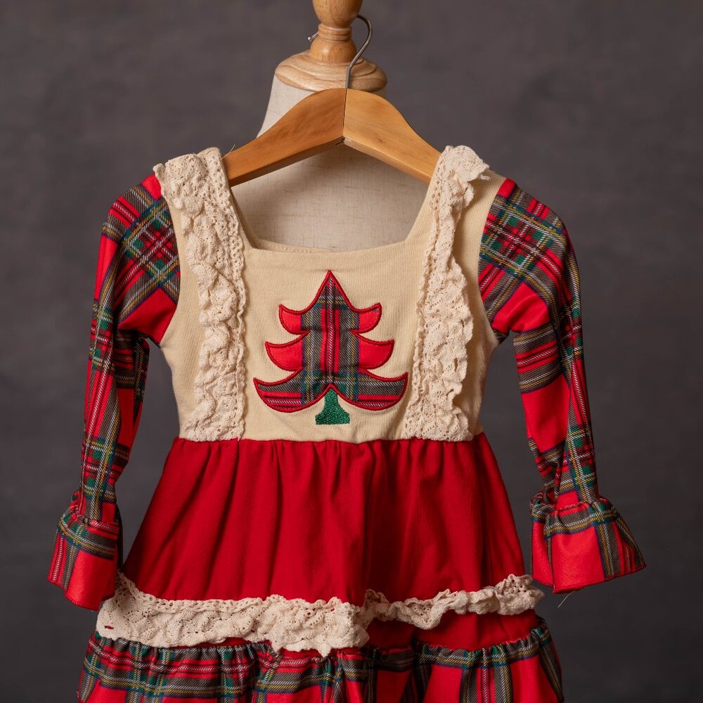 Honeydew XXS Christmas Tree Plaid dress